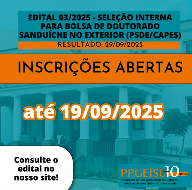 Publicado edital para seleção de bolsistas no âmbito do Programa de Doutorado Sanduíche no Exterior (PDSE/CAPES)