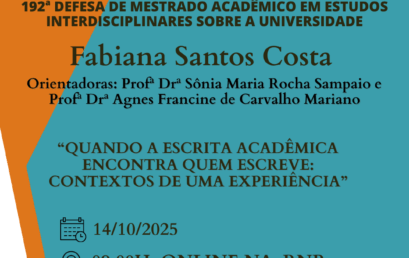 Quando a escrita acadêmica encontra quem escreve: contextos de uma experiência