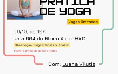 Aula de Yoga abre a retomada das Quintas do Cuidado no IHAC