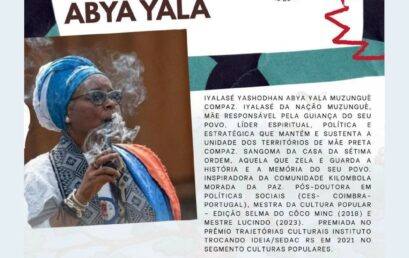 Componente curricular “Tópicos Especiais em Humanidades I” promove aula aberta com a líder espiritual e política Ìyálàsé Yashodhan Abya Yala Componente curricular “Tópicos Especiais em Humanidades I” promove aula aberta com a líder espiritual e política Ìyálàsé Yashodhan Abya Yala