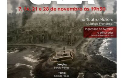 Espetáculo “Cartas de Gaza”, dirigido por ex-diretor do IHAC, estreia em Salvador