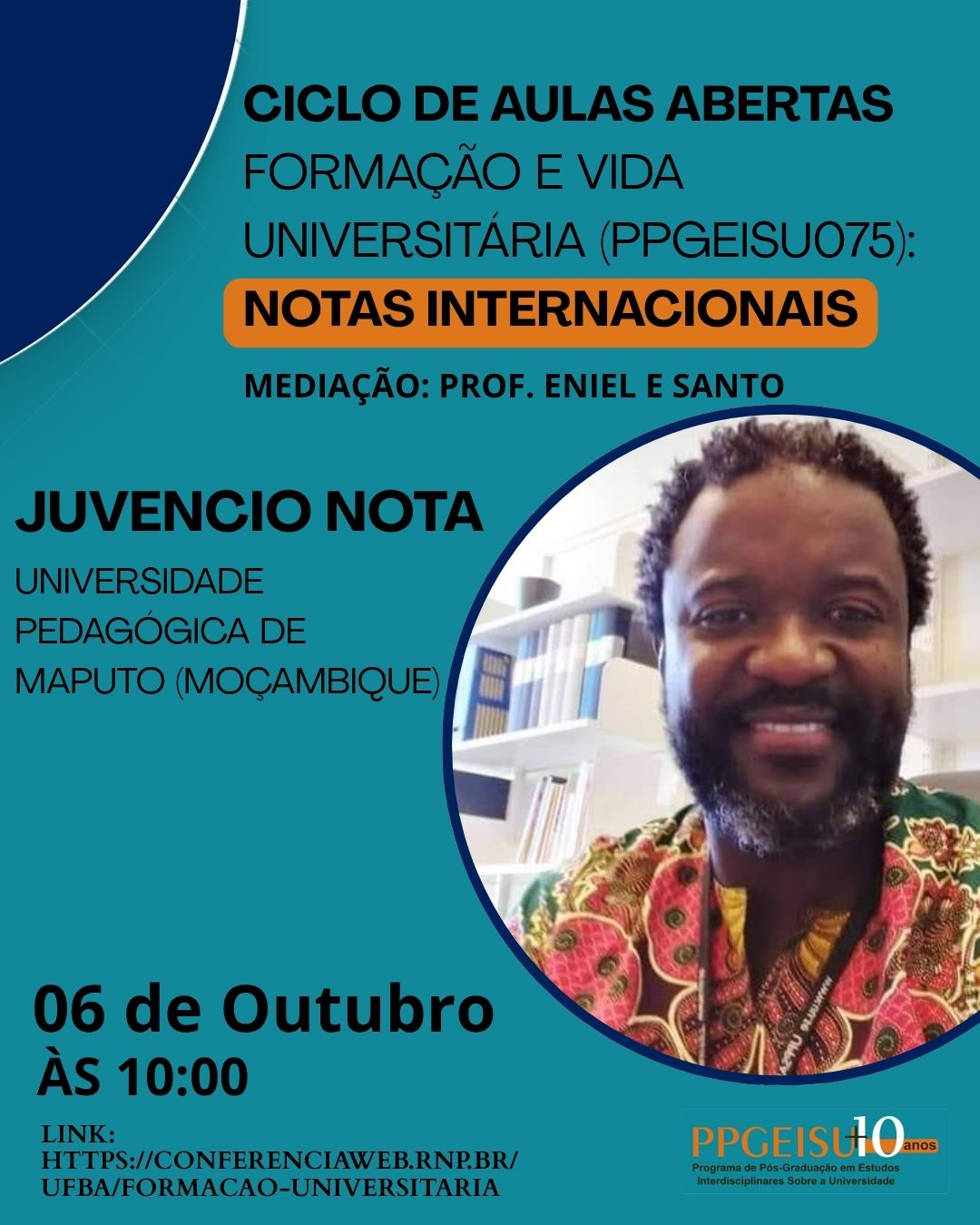 Conheça o primeiro convidado do Ciclo de Aulas Abertas – Formação e Vida Universitária: notas internacionais