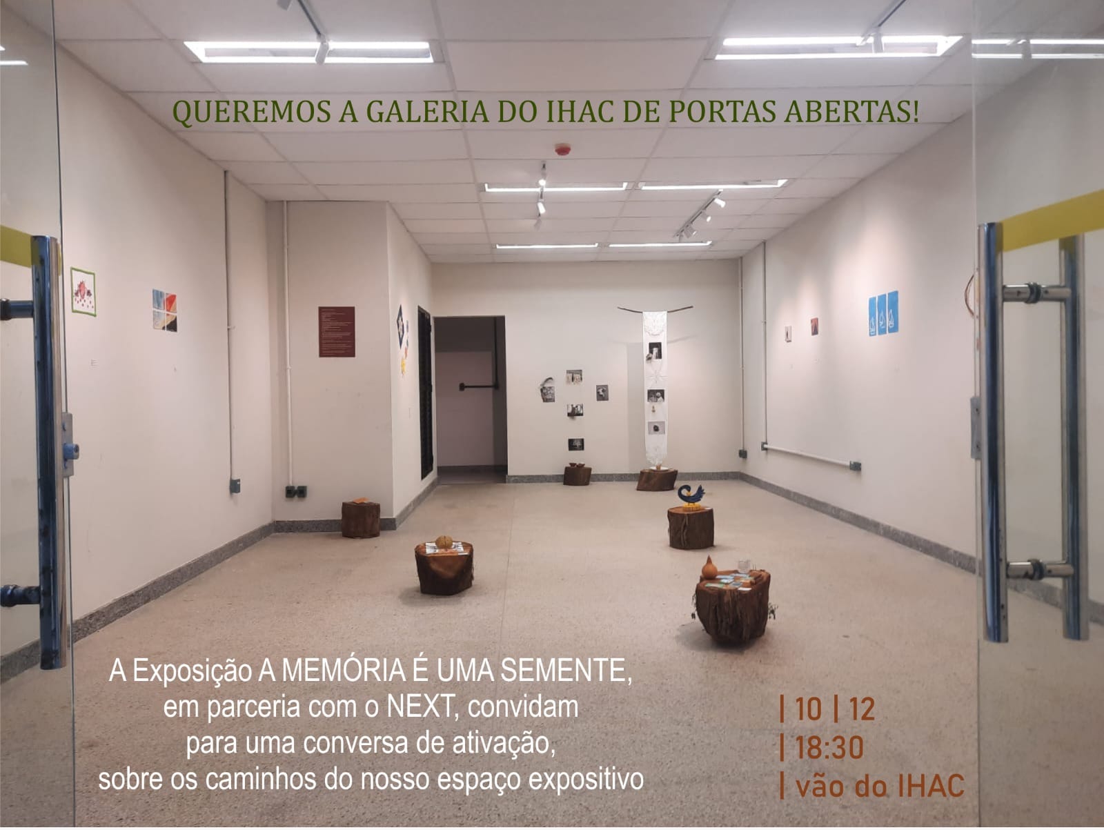 Exposição “A Memória é uma semente” convida a comunidade para uma roda de diálogos sobre a Galeria do IHAC